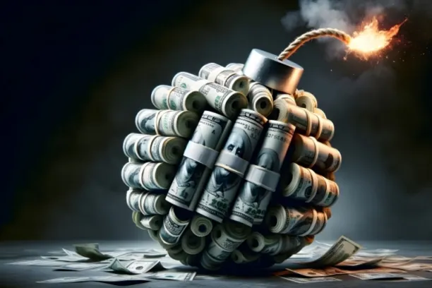 Wird die Lunte wirklich immer kürzer? Die gängige Meinung geht jedenfalls dahin, dass die Dollar-Schulden ein gewaltiges Problem für die USA darstellen.