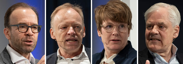 Jan Hatzius, Clemens Fuest, Veronika Grimm und Andreas Raymond Dombret Jan Hatzius, Clemens Fuest, Veronika Grimm und Andreas Raymond Dombret